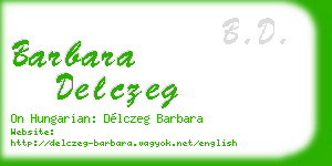 barbara delczeg business card
