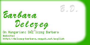 barbara delczeg business card